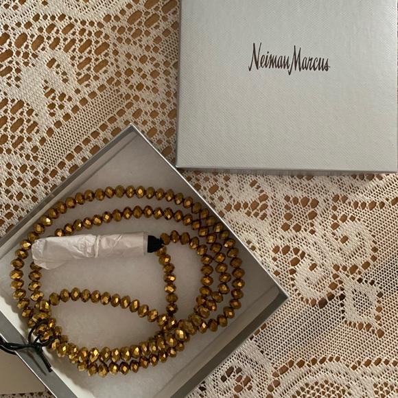 NWT Masai Adelphe Jet Bead Tassel Necklace - Picture 3 of 5